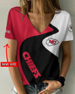 Kansas City Chiefs Personalized V-neck Women T-shirt AGC74
