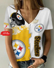 Pittsburgh Steelers Personalized V-neck Women T-shirt BG482