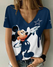 Dallas Cowboys Personalized Summer V-neck Women T-shirt BG393