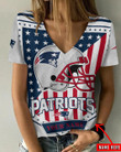 New England Patriots Personalized V-neck Women T-shirt BG923