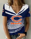 Chicago Bears Personalized Summer V-neck Women T-shirt BG253