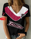 Atlanta Falcons Personalized Summer V-neck Women T-shirt BG401