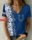 Indianapolis Colts Personalized V-neck Women T-shirt