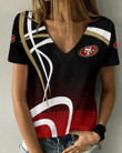 San Francisco 49ers V-neck Women T-shirt BG467