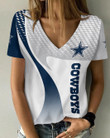 Dallas Cowboys V-neck Women T-shirt BG755