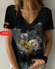Pittsburgh Steelers Personalized V-neck Women T-shirt BG659