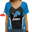 Detroit Lions Personalized V-neck Women T-shirt AGC89