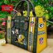Green Bay Packers Personalized Leather Hand Bag BBLTHB515