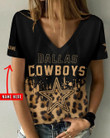 Dallas Cowboys Personalized V-neck Women T-shirt BG843