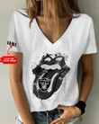 Las Vegas Raiders Personalized V-neck Women T-shirt BG505