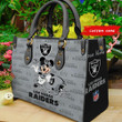 Las Vegas Raiders Personalized Leather Hand Bag BB418
