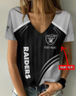 Las Vegas Raiders Personalized V-neck Women T-shirt BG910