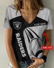 Las Vegas Raiders Personalized V-neck Women T-shirt BG907