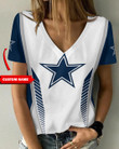 Dallas Cowboys Personalized V-neck Women T-shirt BG860