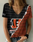 Cincinnati Bengals Summer V-neck Women T-shirt BG299