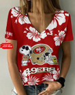 San Francisco 49ers Personalized V-neck Women T-shirt BG457