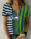 Seattle Seahawks V-neck Women T-shirt BG498
