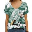 New York Jets Summer V-neck Women T-shirt