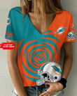 Miami Dolphins Personalized V-neck Women T-shirt BG465