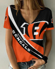 Cincinnati Bengals Personalized Summer V-neck Women T-shirt BG314
