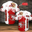 San Francisco 49ers Personalized Baseball Jersey BG853