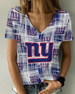 New York Giants V-neck Women T-shirt AGC61