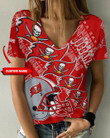 Tampa Bay Buccaneers Personalized V-neck Women T-shirt AGC97