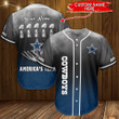 Dallas Cowboys Personalized Baseball Jersey BG547