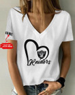 Las Vegas Raiders Personalized V-neck Women T-shirt BG566