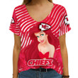 Kansas City Chiefs Summer V-neck Women T-shirt 139