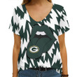 Green Bay Packers Summer V-neck Women T-shirt