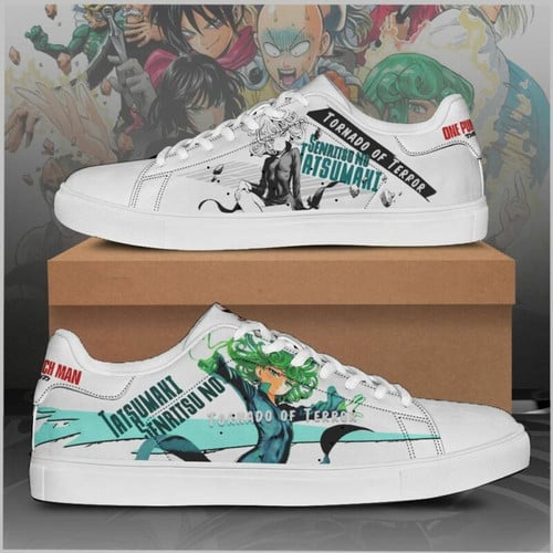 Tatsumaki One Punch Man Low Top Leather Skate Shoes, Tennis Shoes, Fashion Sneakers