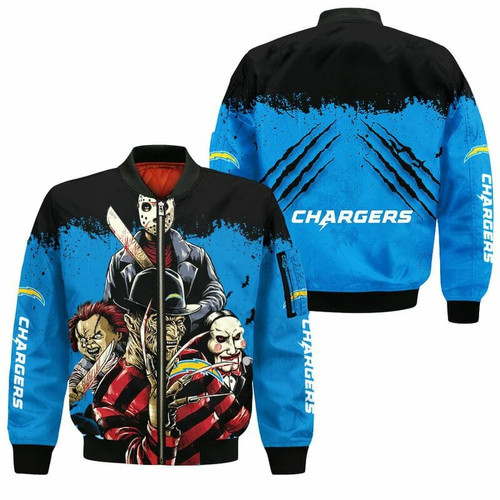 NFL Los Angeles Chargers Halloween Night Bomber Jacket V2