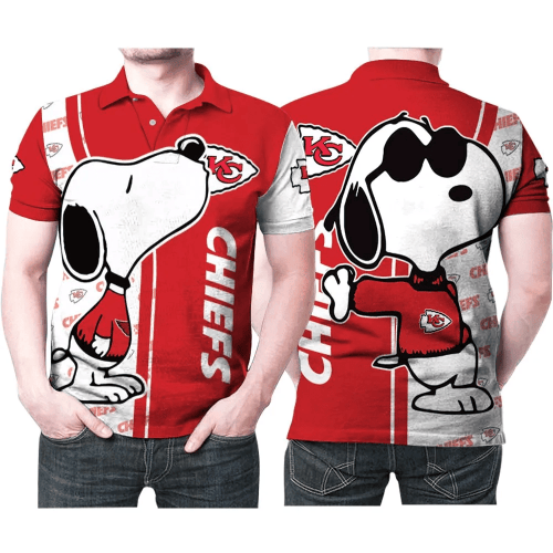 Art Snoopy Kiss Kansas City Chiefs Logo 3D All Over Print Polo Shirt