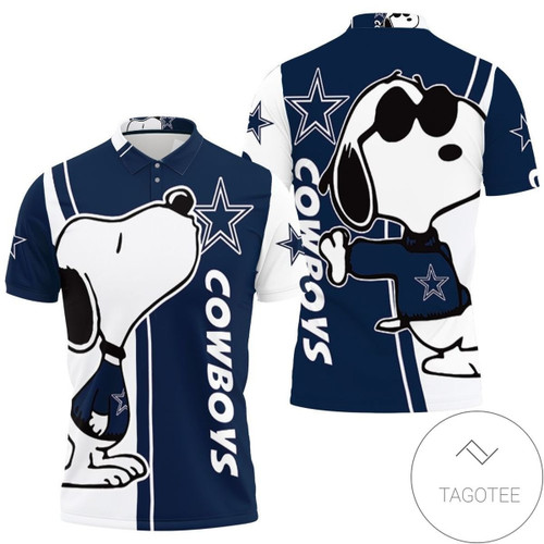 Mens & Womens Dallas Cowboys Snoopy Lover 3d Printed All Over Print Polo Shirt