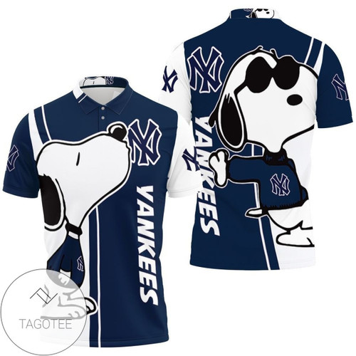 Mens & Womens New York Yankees Snoopy Lover 3d Printed All Over Print Polo Shirt
