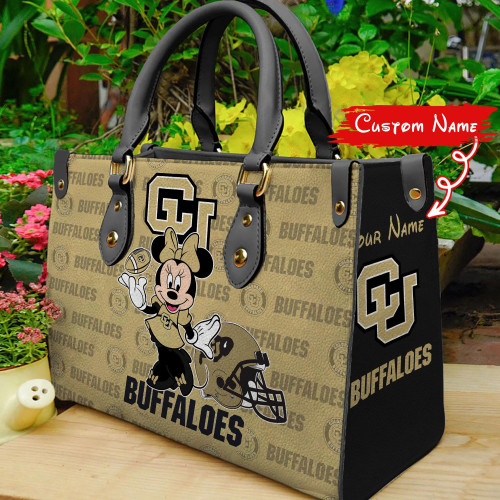 P Colorado Buffaloes Minnie Women Leather Hand Bag
