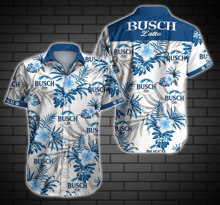 Busch Latte Hawaii Shirt Aug41 Summer Button Up Shirt For Men Beach Wear Shorts Sleeve Hawaii Shirt Hawaiian Shorts Beach Short Sleeve