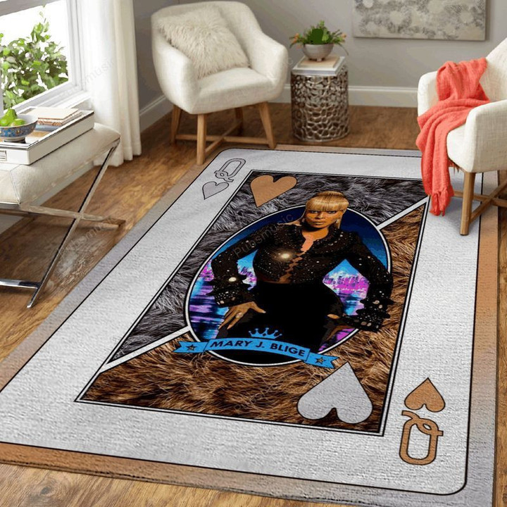 Queen Mary J Blige Queens Of Music Art Area Rug Living Room Rug Home Decor Floor Decor