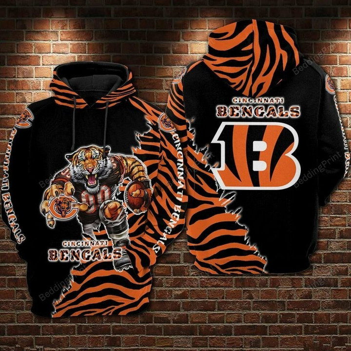 Cincinnati Bengals Logo Mascot - Hoodie 3D