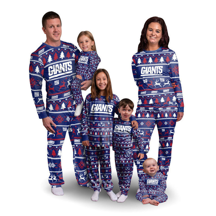 New York Giants Family Holiday Pajamas AZCPYZAM056