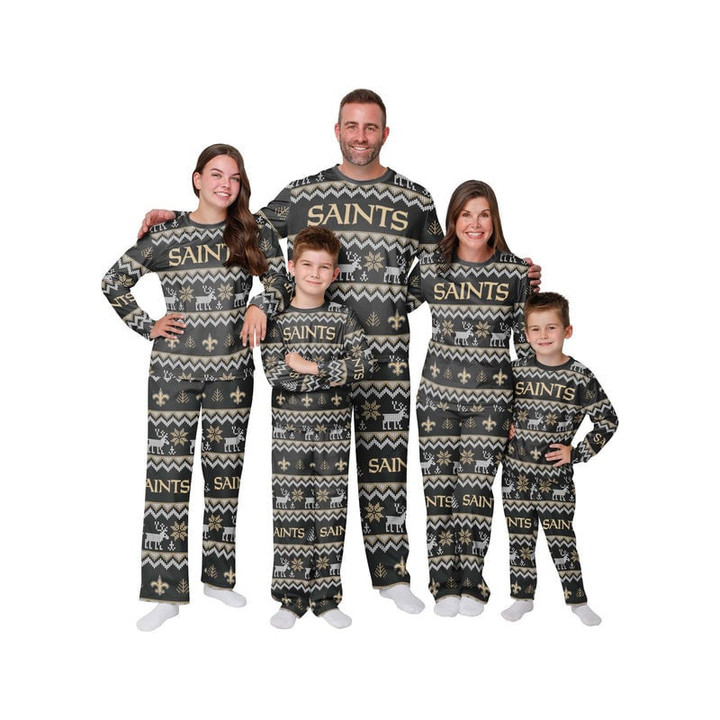 New Orleans Saints Family Holiday Pajamas AZCPYZAM087