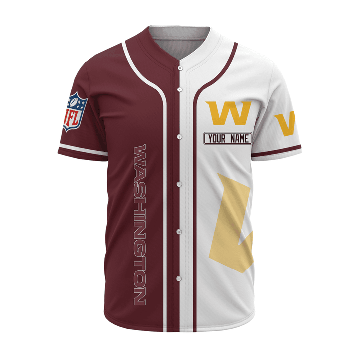 Washington Redskins Personalized Baseball Jersey 508