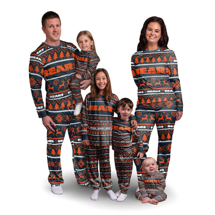 Chicago Bears Family Holiday Pajamas AZCPYZAM038