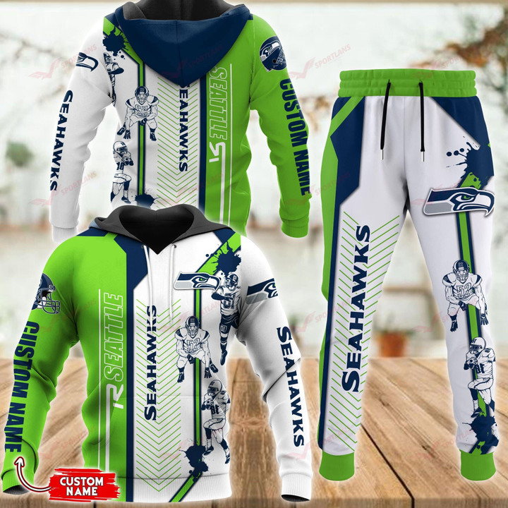 Seattle Seahawks Personalized Hoodie and Joggers BB629