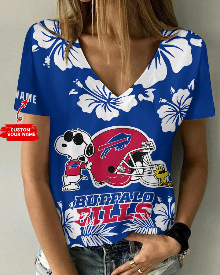 Buffalo Bills Personalized V-neck Women T-shirt BG458