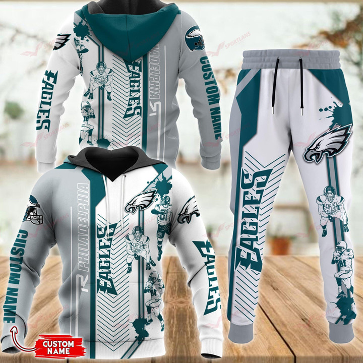 Philadelphia Eagles Personalized Hoodie and Joggers BB626