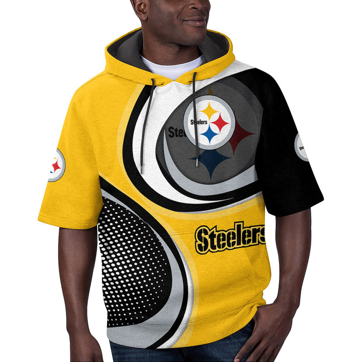 Pittsburgh Steelers Short Sleeve Hoodie BG48