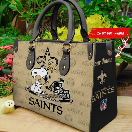 New Orleans Saints Personalized Leather Hand Bag BB155