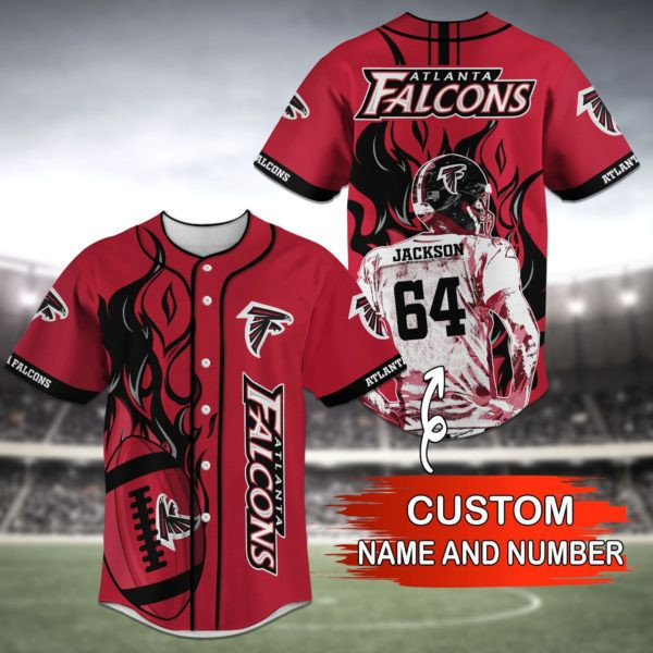 Atlanta Falcons Personalized Baseball Jersey BG39